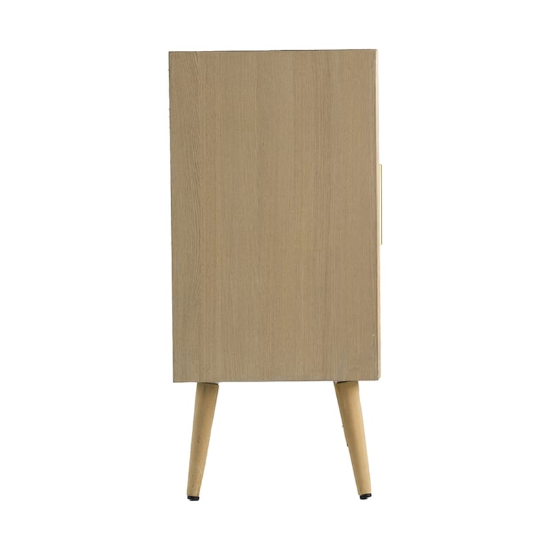 Wine Rack Single Door Cabinet - 30.75" - Beige