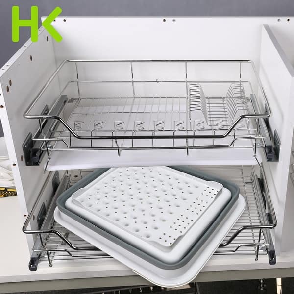 Extra Large Antimicrobial Dish Drying Rack Collapsible Dish Rack Over The Sink Dish Drainer M Overstock 31117644 Unless you've got a whole team, washing up after serving a. usd