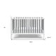 preview thumbnail 8 of 7, HomeRoots Gray and White Solid and Manufactured Wood Standard Three In One Convertible Crib - 53.5