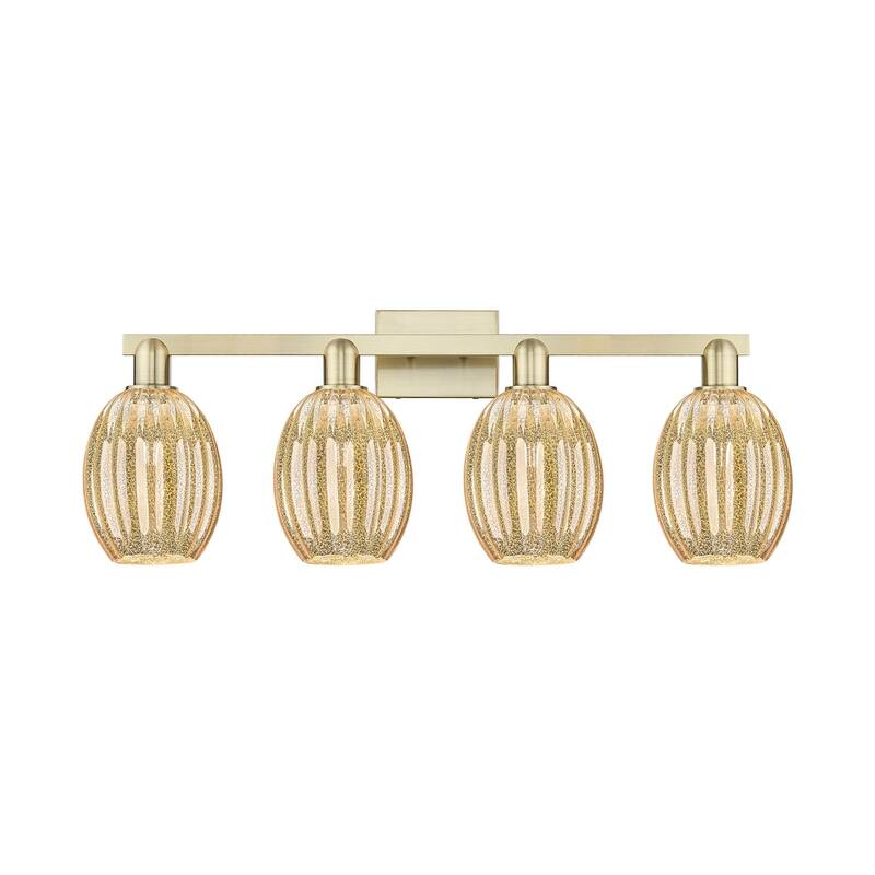 Innovations Lighting 716-4W-13-36 Preston Vanity Preston 4 Light 36" - Antique Brass / Mercury