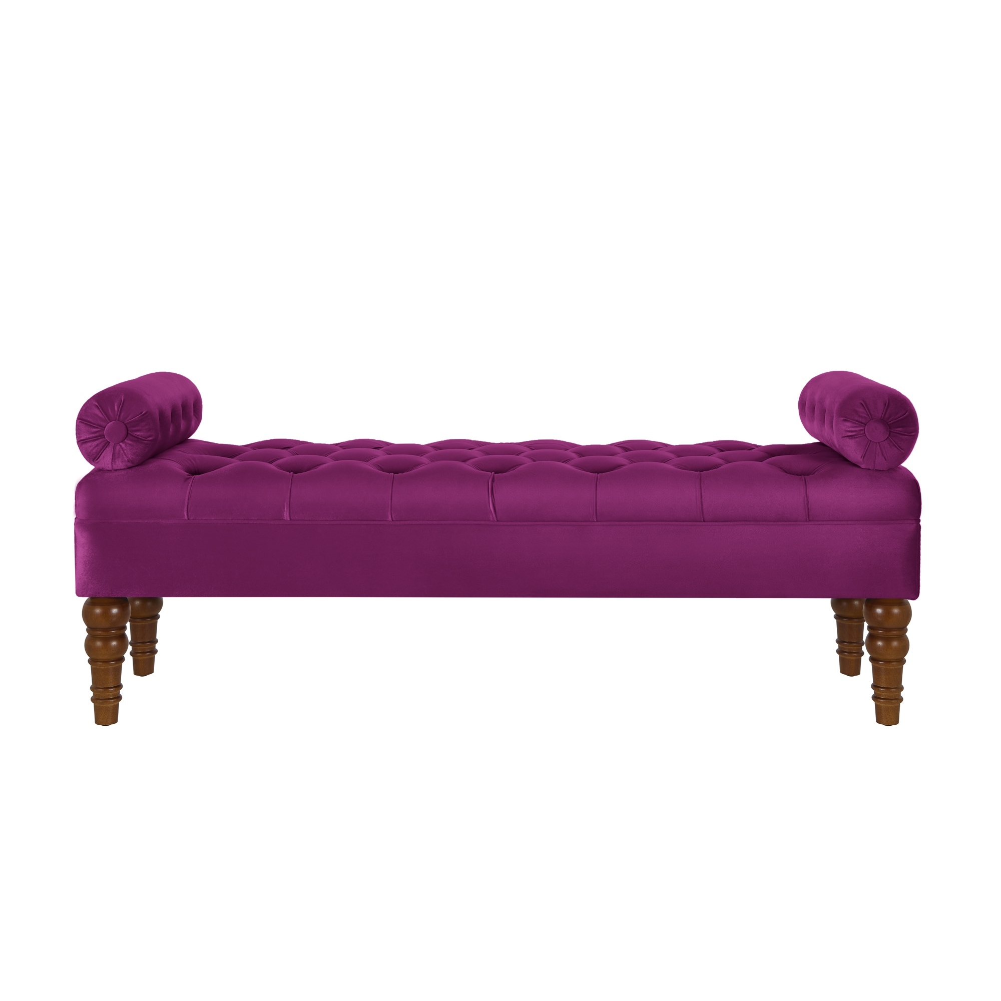 Violet Velvet End of Bed Bench Hallway Bench Ottoman Bench for Bedroom, Simple Indoor Bench Leisure Bench