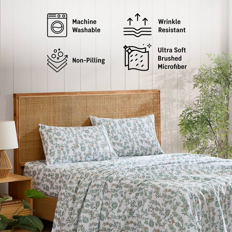 HLC.ME Floral Printed Ultra Soft Bed Sheets Set