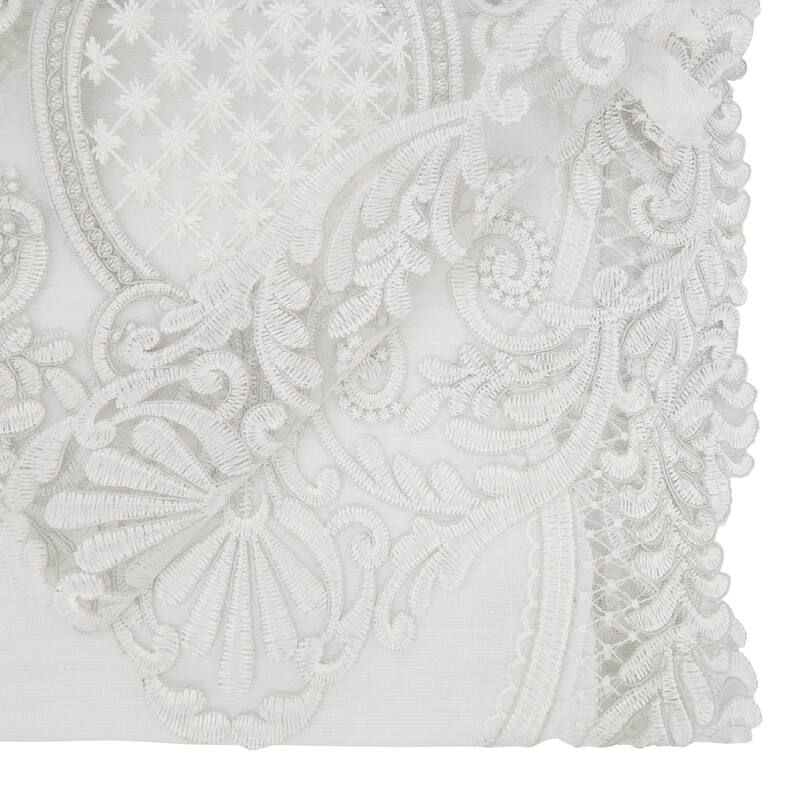 Charming Embroidered Lace Table Runner