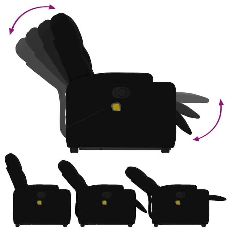 vidaXL Stand up Massage Recliner Chair Power Lift Wingback Armchair Fabric