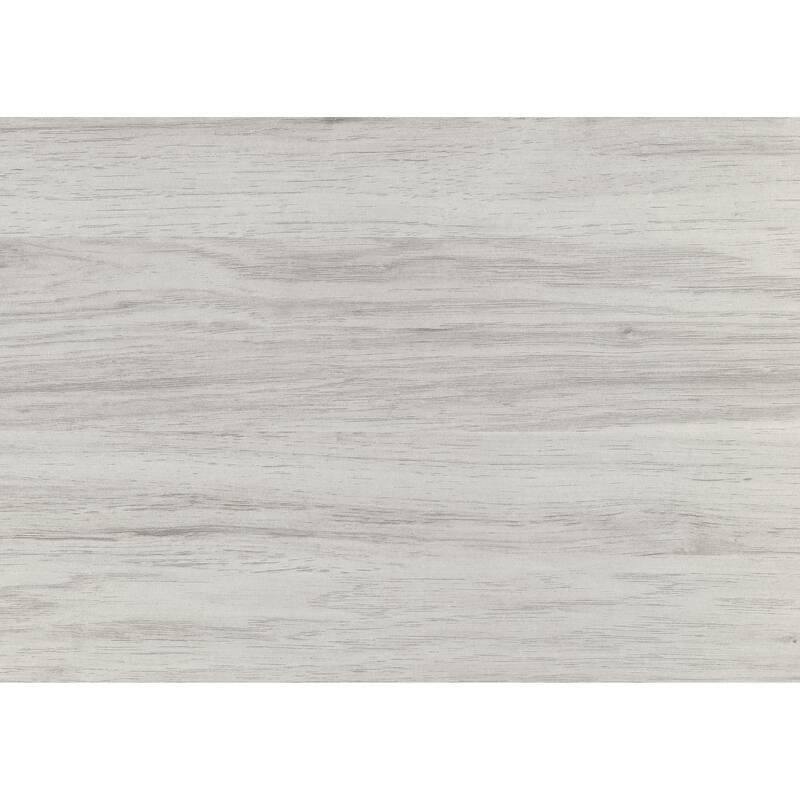 Modern Two-Tone White Oak & Gray Upholstered Queen Platform Bed with Headboard and Footboard