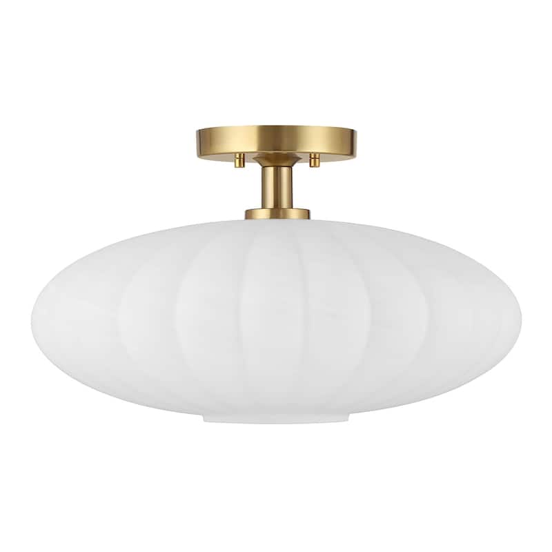 Bellevue SHCF60486 18" Wide Semi-Flush Ceiling Fixture with Strié