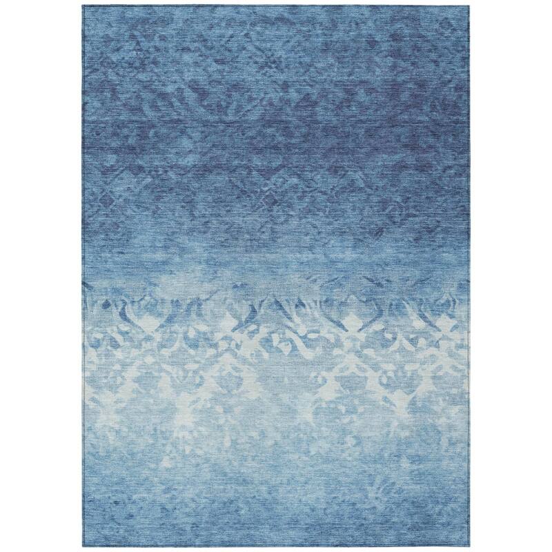 HomeRoots Damask Transitional Rectangle Outdoor Rug