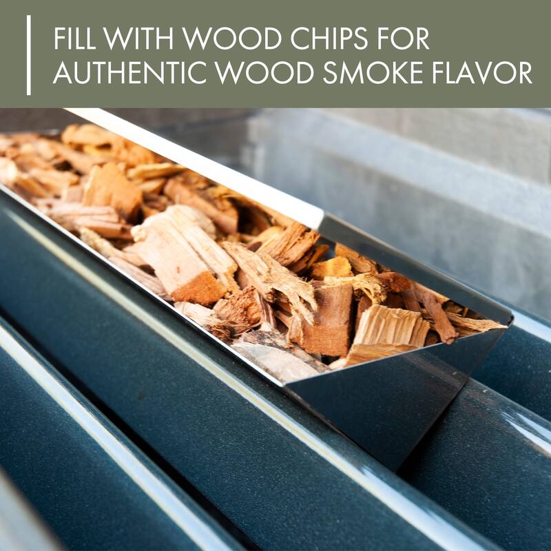 Charcoal Companion Nonstick V Shaped Smoker Box for Gas Grills