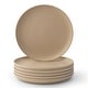 preview thumbnail 11 of 16, JoyJolt Mesa 6-Piece Stoneware Dinner Plates Set - 10.5" Beige