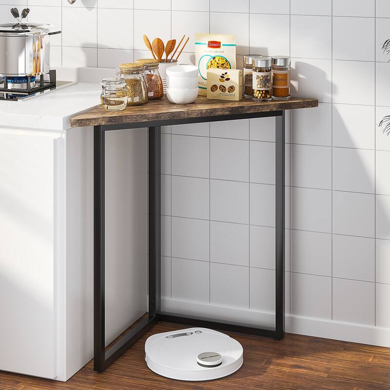 Simple Triangle Corner Cabinet, Small Corner Shelf Unit for Bathroom, Entryway, Bedroom, Easy Assembly