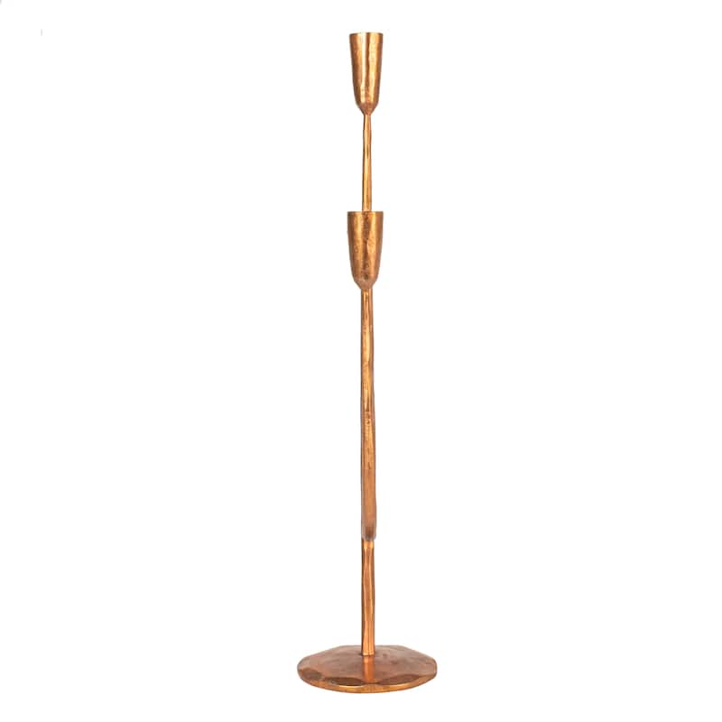 Hand-Forged Metal Candelabra - 9.5"L x 4.0"W x 21.5"H