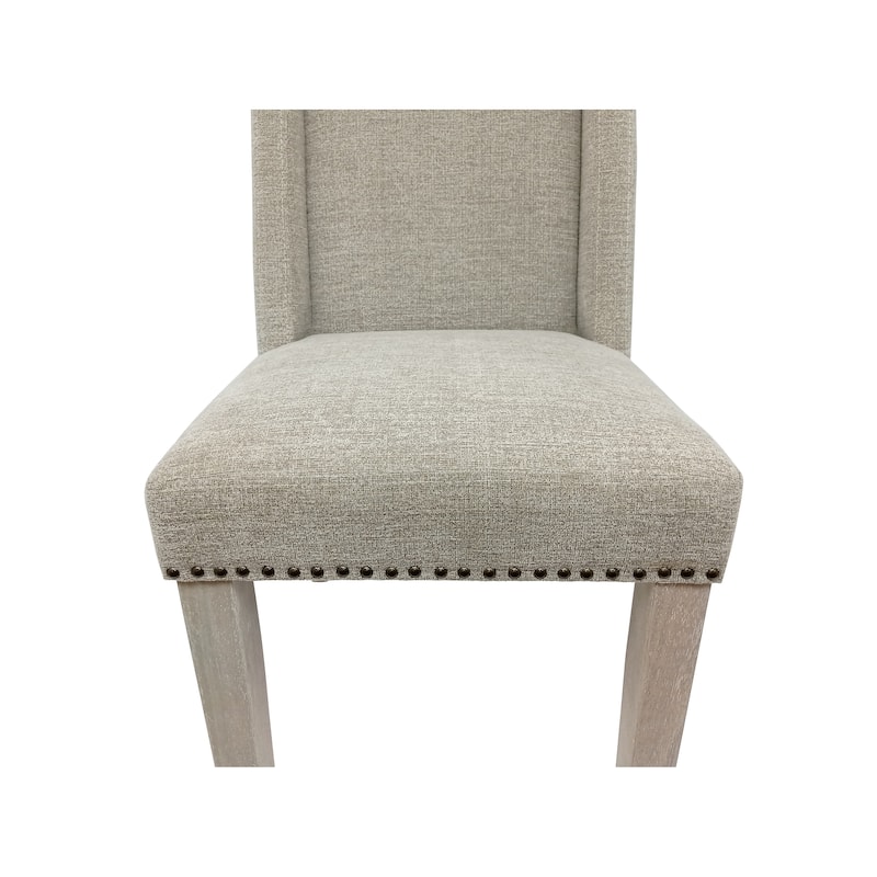 Carolina Living Laurant Upholstered Dining Chair - Set of 2 - Natural Driftwood - Fawn Upholstery