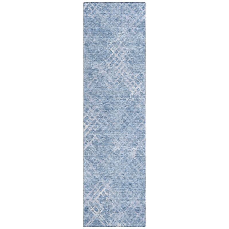 Machine Washable Indoor/ Outdoor Chantille Vintage Trellis Rug
