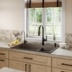 preview thumbnail 16 of 81, Karran Drop-In Quartz 33 in. 1-Hole 60/40 Double Bowl Kitchen Sink Kit