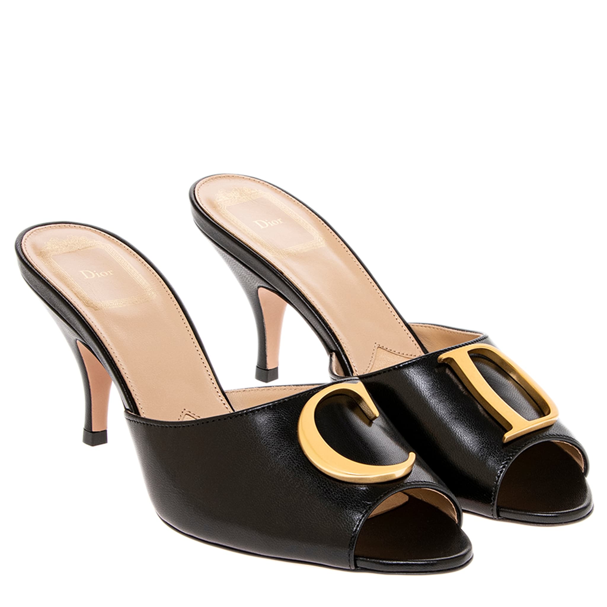 Christian Dior Initials Heeled Slides