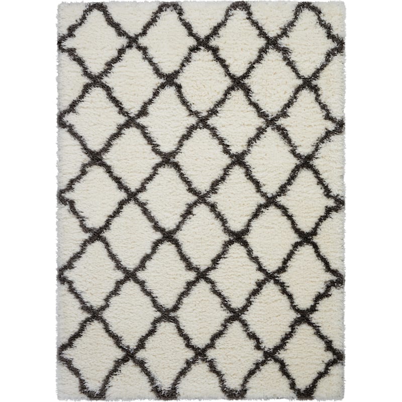Nourison Ultra Plush Shag Geometric Area Rug