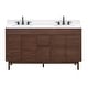 preview thumbnail 17 of 34, Avanity Carina Bathroom Vanity in Coffee Teak with White Engineered Stone Top