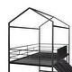 preview thumbnail 6 of 22, Metal House Bed with Slide and Two-Sided Writable Wooden Board