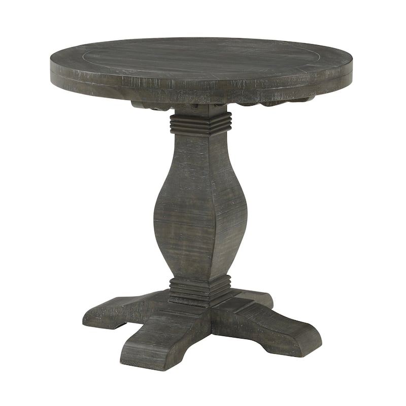 Napa 26" Wide Solid Wood Round Pedestal End Table