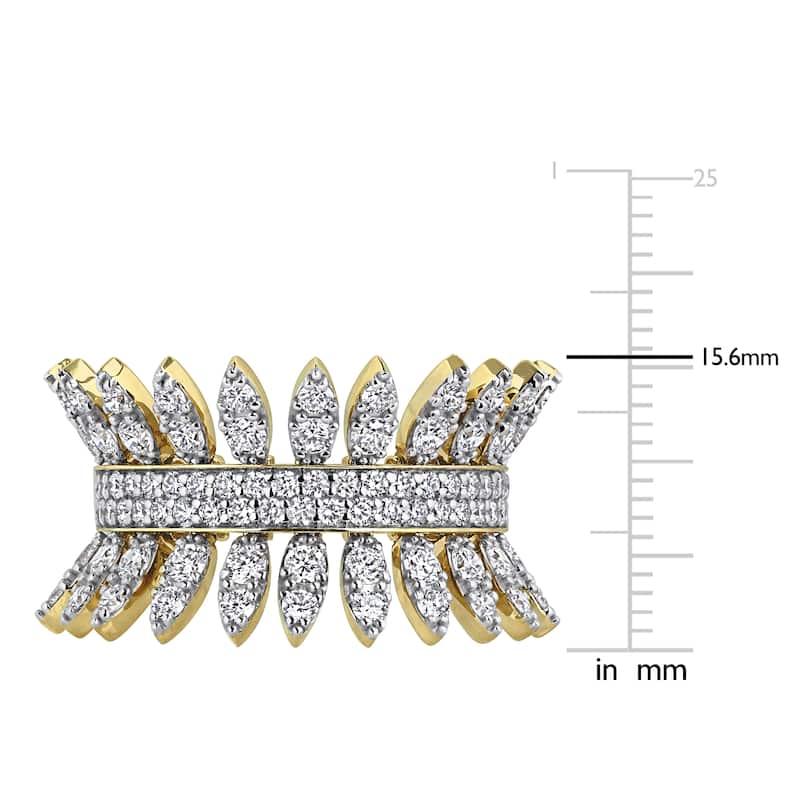 Miadora 2 2/5ct TDW Diamond Fashion Ring in 14k Yellow Gold