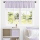 preview thumbnail 2 of 4, Lavender Boho Bohemian Window Curtain Valance - Solid Color Purple and White Farmhouse Chic Minimalist Tassel Fringe Macrame