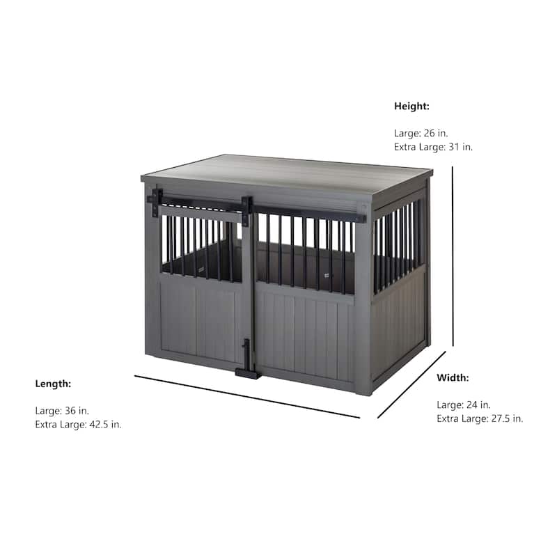 New Age Pet™ ECOFLEX® Homestead Sliding Barn Door Dog Crate