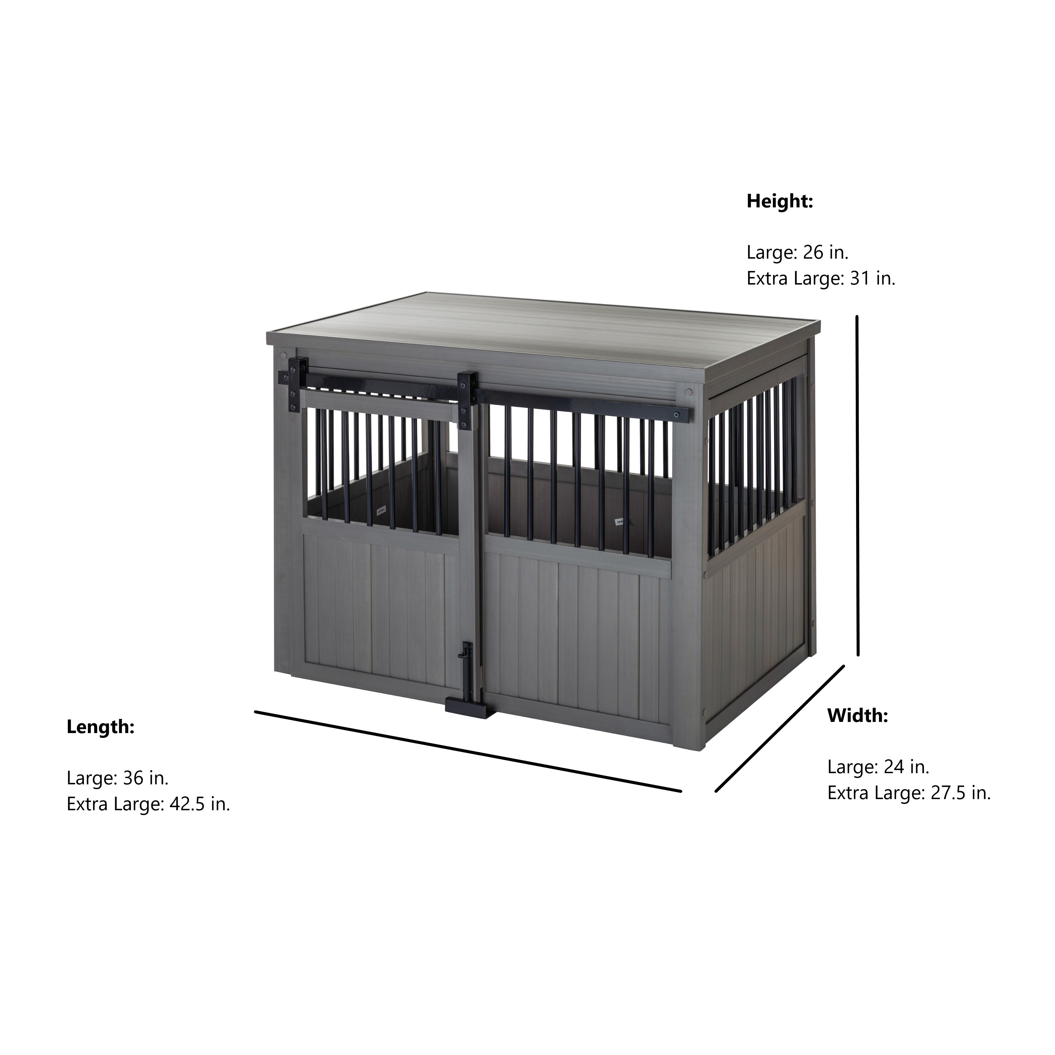 New Age Pet ECOFLEX Homestead Sliding Barn Door Dog Crate Bed
