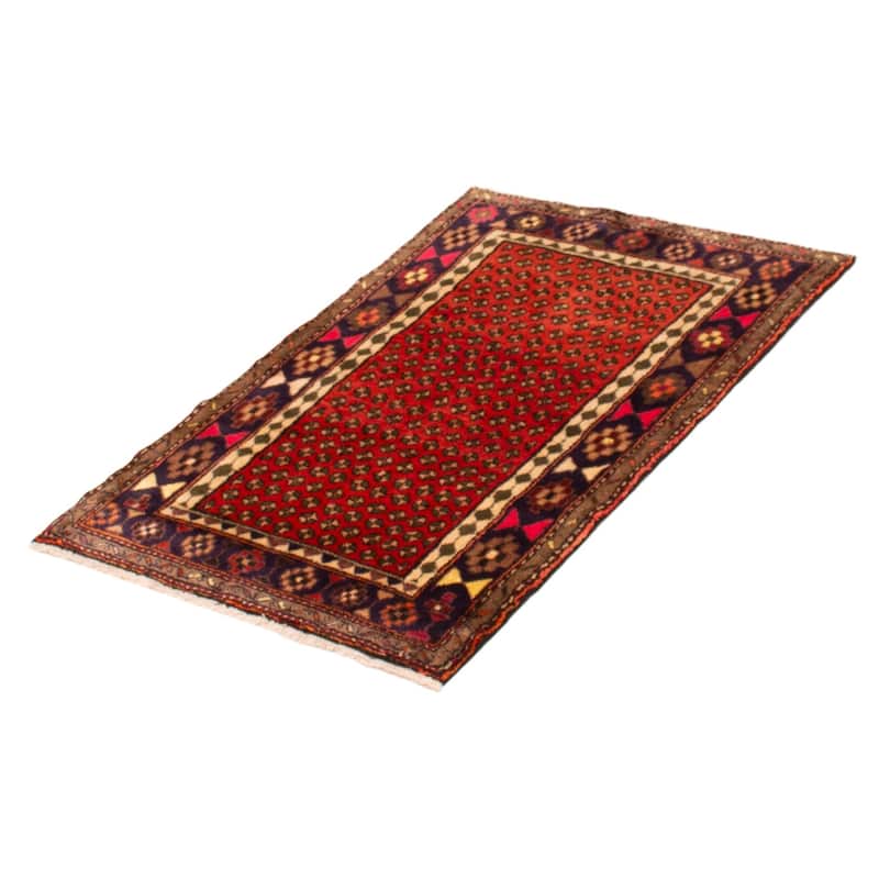 ECARPETGALLERY Hand-knotted Andelz Red Wool Rug - 3'3 x 4'9