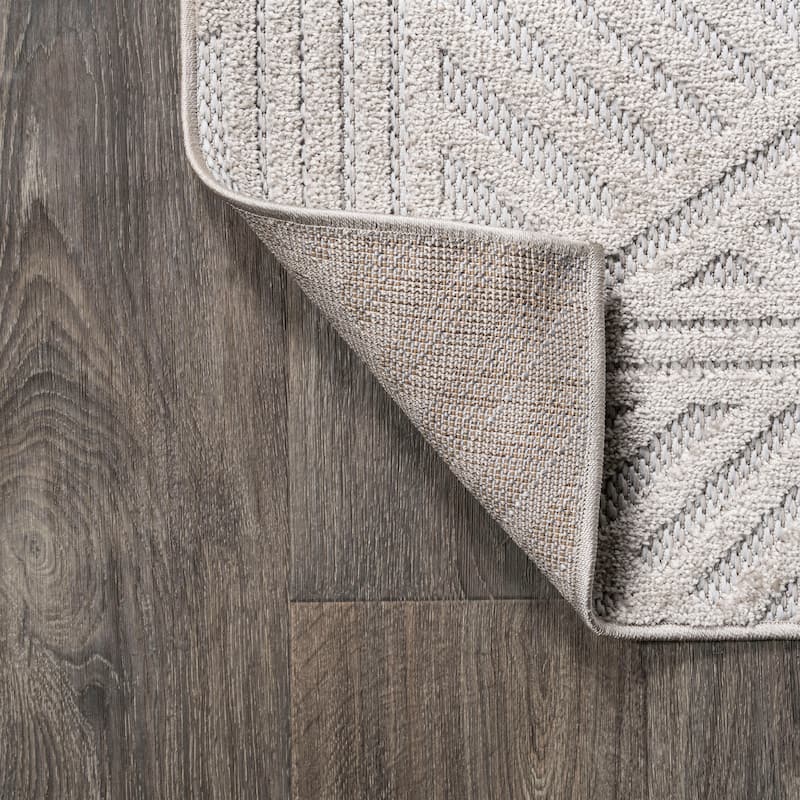 JONATHAN Y Aylan High-Low Pile Art Deco Geometric Indoor/Outdoor Area Rug