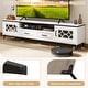 preview thumbnail 15 of 13, Modern 71" TV Console Table with Storage Drawers Cabinets and Cord Hole Metal Legs for Living Room - 71" x 14" x 18"