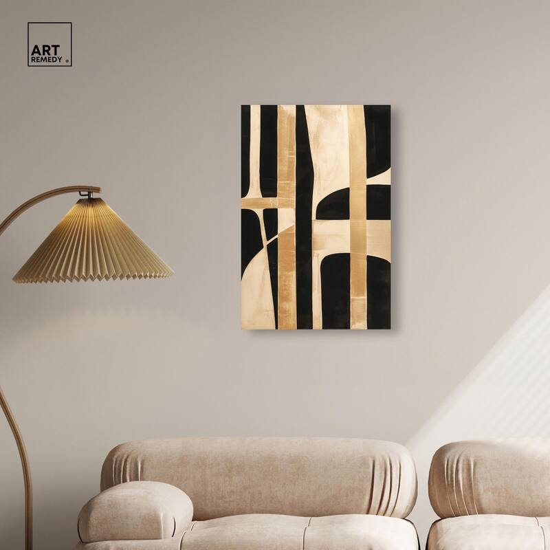 Noir and Gold I Canvas by Art Remedy, Gallery Wrapped