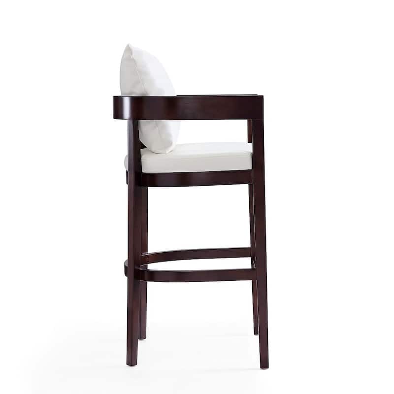 Manhattan Comfort Ritz 38 in. Dark Walnut Beech Wood Barstool (Set of 2)