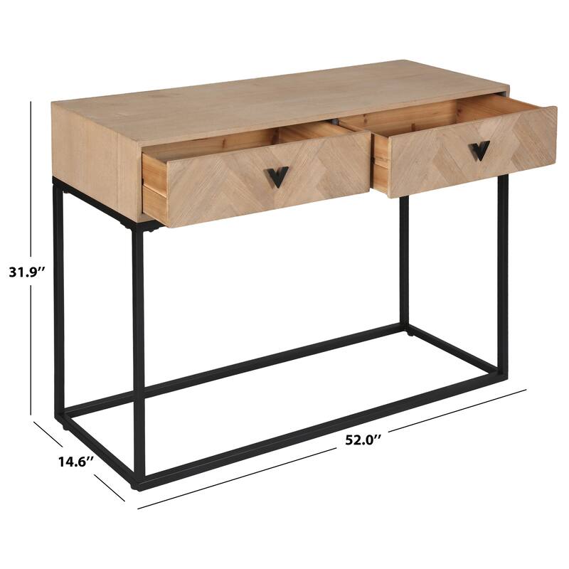 SAFAVIEH Couture Sherriandra 2-Drawer Console Table - 52"W x 15"D x 32"H
