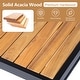 preview thumbnail 3 of 11, Industrial Acacia Wood & Iron 4-Piece Outdoor Sectional Sofa Set with Table