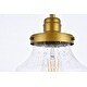 preview thumbnail 20 of 18, Lina 1-Light Plug in Pendant with Clear Bubble Shade - Black - 8" Diameter