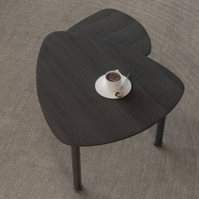 Rotating Coffee Table with Storage, 360° Swivel Modern Cocktail Table, Solid Wood Legs & Easy Assembly