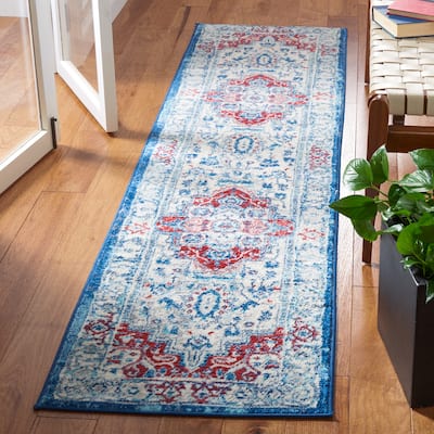 SAFAVIEH, Brentwood Eustachia Oriental Distressed Rug - 2' x 8' Runner