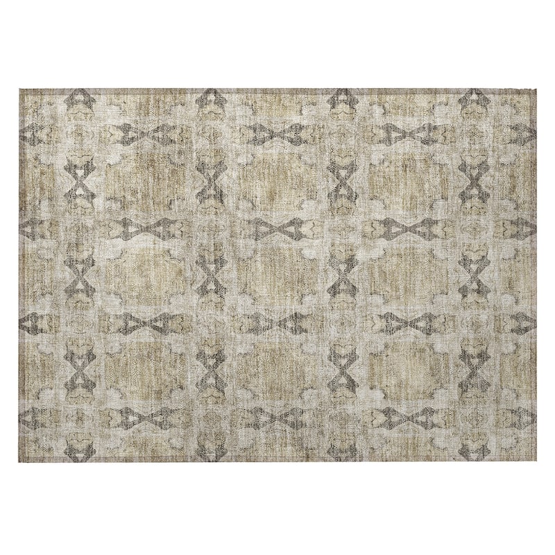 Pax Graceful Floral Weather Resistant Blended Style Runner Outdoor Rug