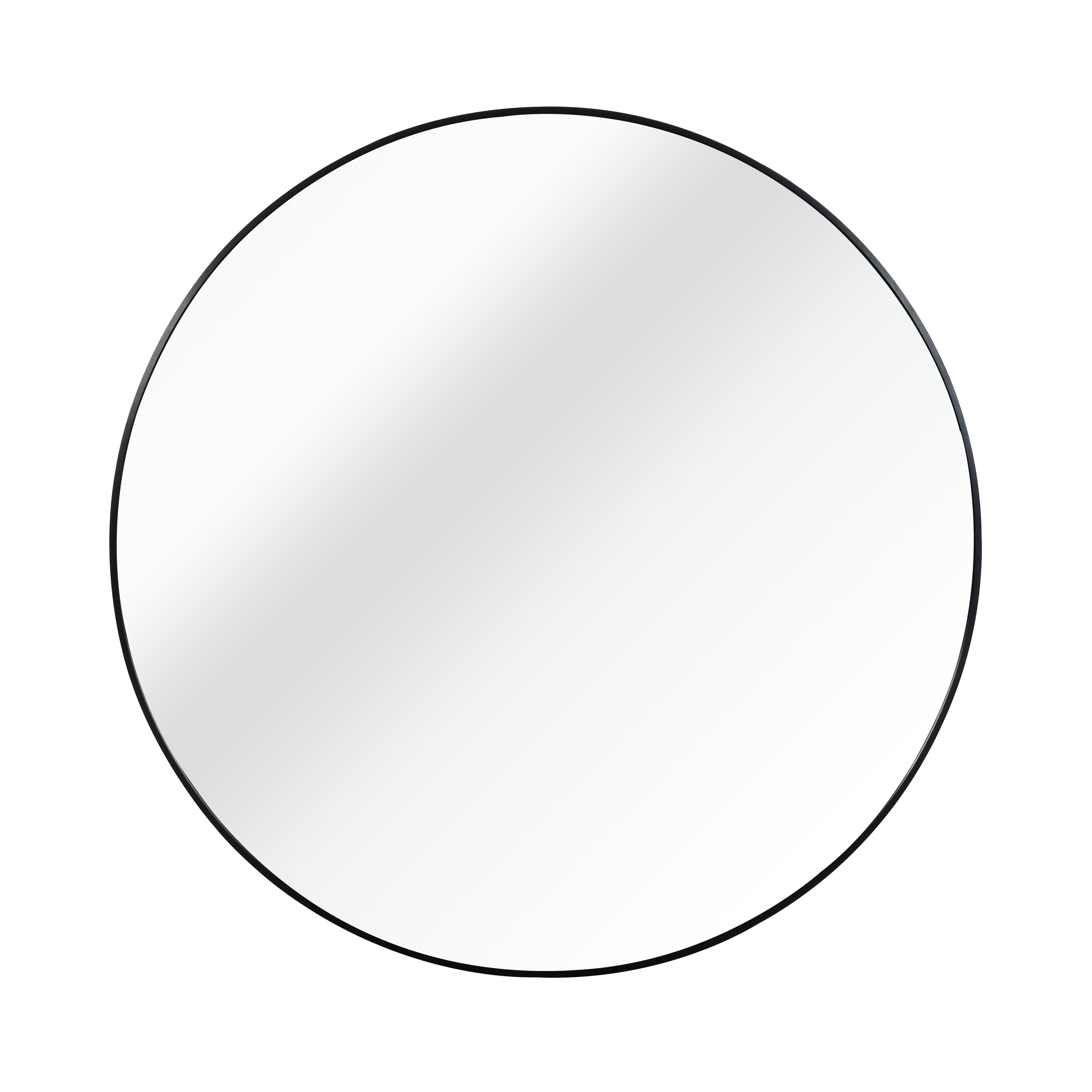 20 Inch Round Bathroom Mirror, Shatterproof Wall Mirror, Aluminum Alloy Frame, Easy to Install