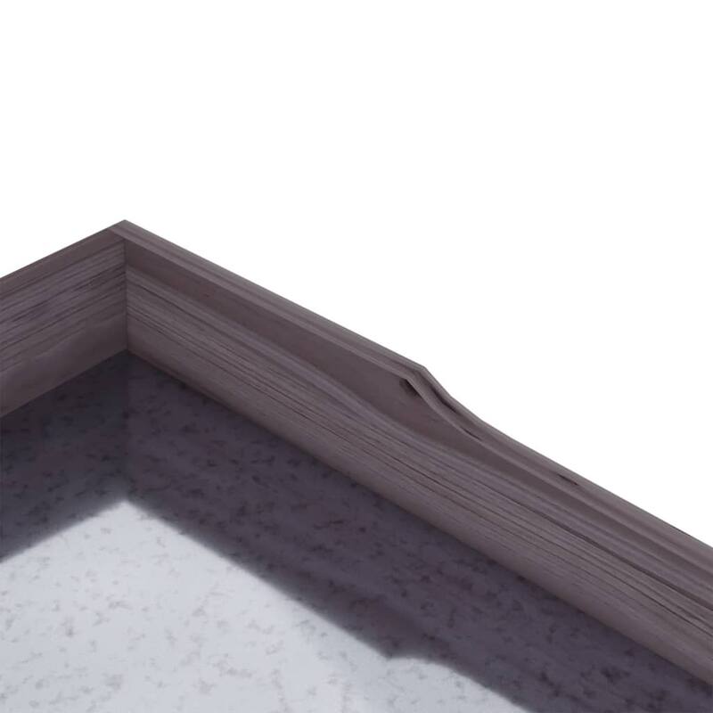 vidaXL Plant Table Grey Solid fir wood, zinc Medium Plant Table - 15 x 30.7 x 32.5 in