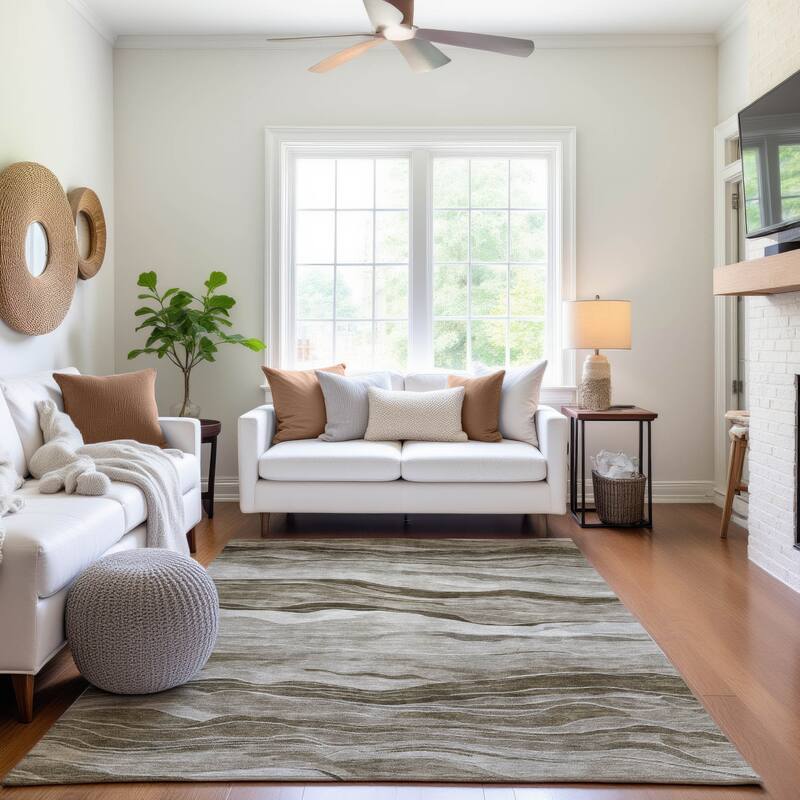 Premium Washable Super Soft Modern Waves Mayfield Rug