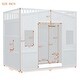 preview thumbnail 16 of 20, Full Size House Loft Bed With Ladder and Wardrobe
