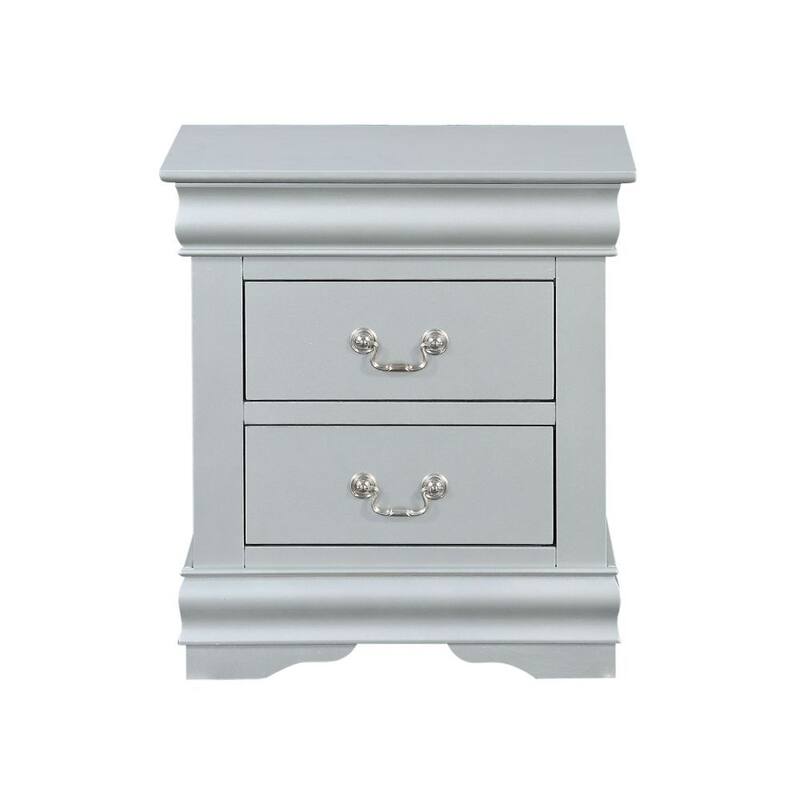 Wooden Nightstand with 2 Drawers