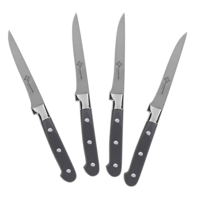Au Nain, Set of 4 Prince Gastronome Steak Knives with Pewter Handles