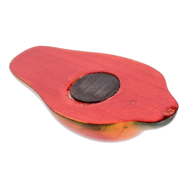 Novica Handmade Natures Papaya Wood Magnet