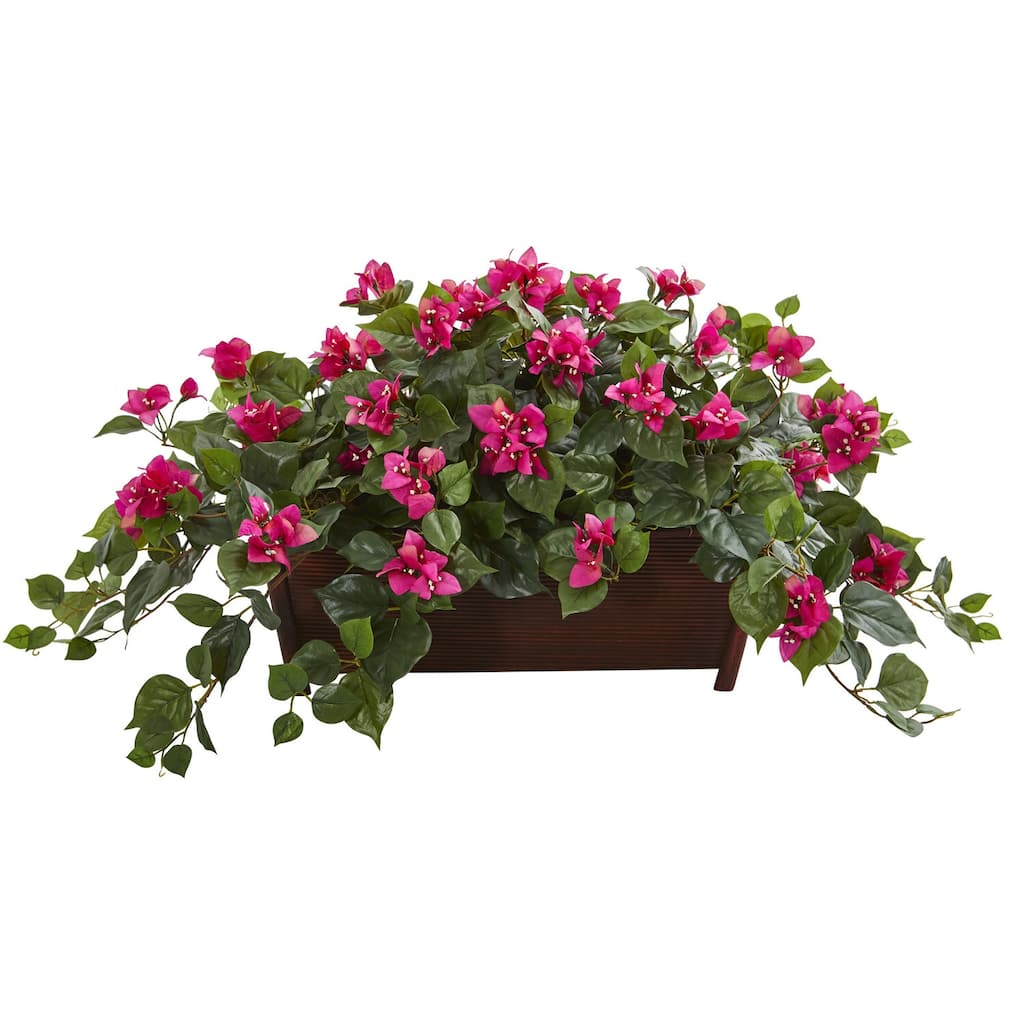 Artificial Plant in Planter - Indoor Decorative Flowers, Realistic Greenery for Home Decor - Pink
