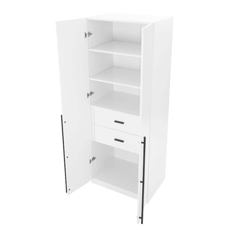 Manhattan Comfort Lee Modern Freestanding 3-Piece Module Wardrobe Closet Armoire
