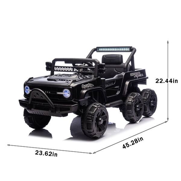 dimension image slide 1 of 3, 12V Kids Ride On 6-Wheel electric truck car W/Parents Control