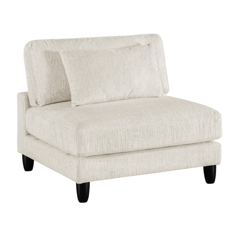 Jonas Armless Chair - Beige (Microfiber)