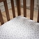 preview thumbnail 6 of 24, Rizzy Home Ink Dot Cotton Fitted Cribsheet - 28" X 52"